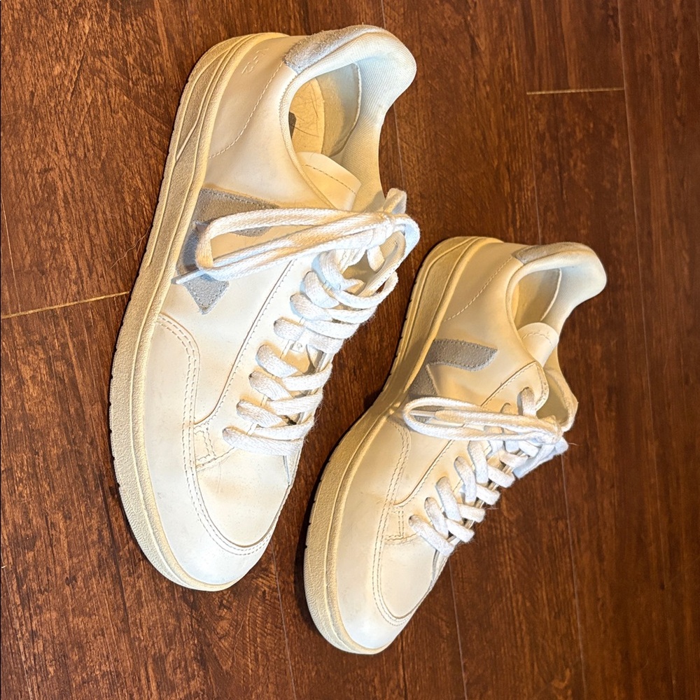 Veja White and Light Blue Athletic Shoes - Picture 9 of 11